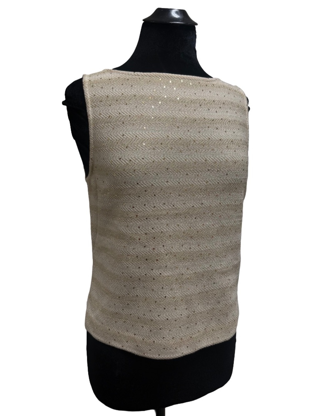 2000s St. John Sequin Sleeveless Knit Top